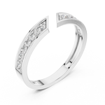 Gold Open Band Round Lab Grown Diamond Orvyn Ring