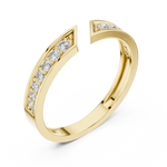 Gold Open Band Round Lab Grown Diamond Orvyn Ring