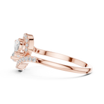 Gold Split Halo Pear Lab Grown Diamond Kavex Ring