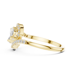 Gold Split Halo Pear Lab Grown Diamond Kavex Ring