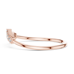 Gold Pointed Pave Accent Setting Round Lab Grown Diamond Orelia Ring