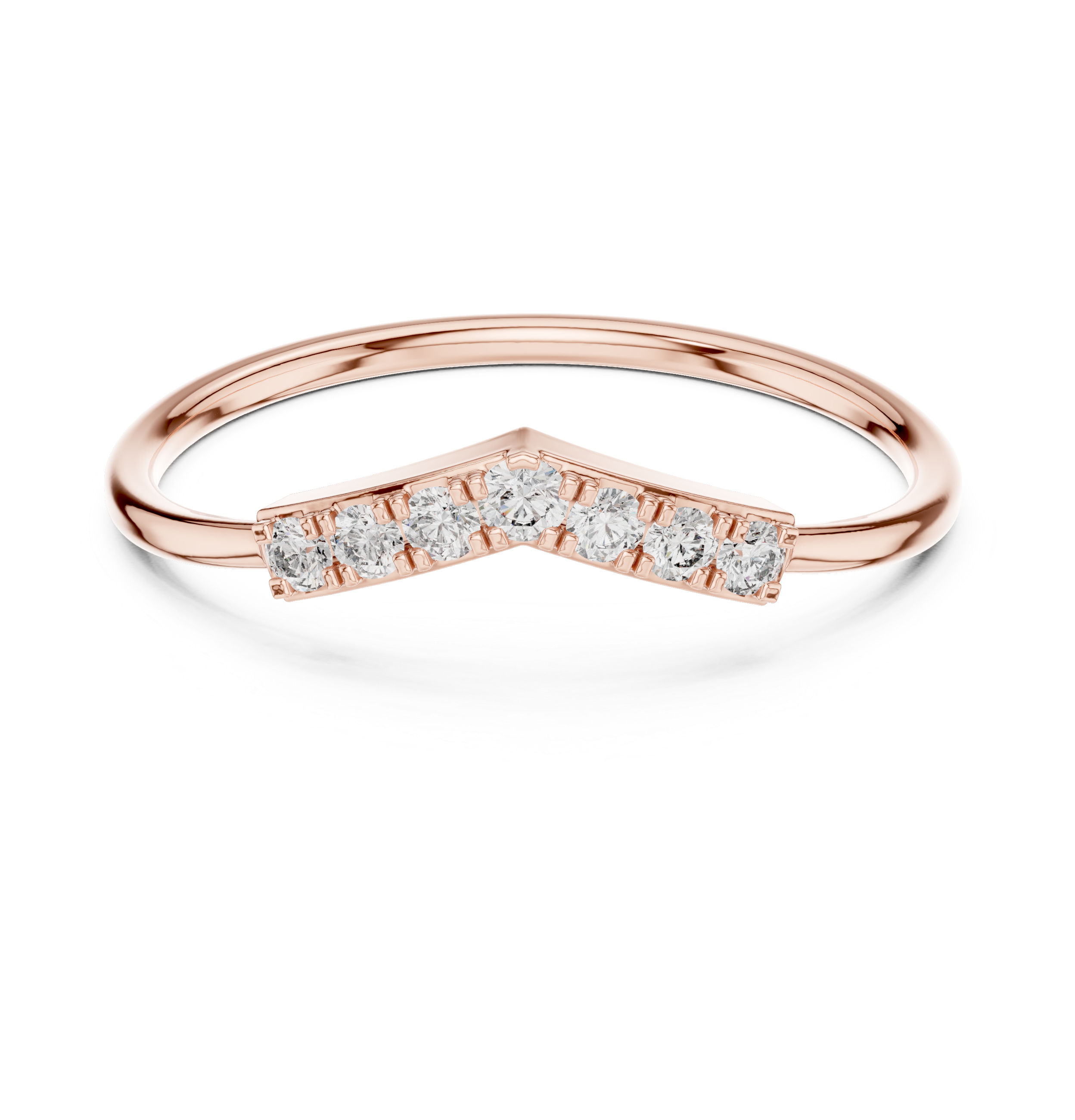 Gold Pointed Pave Accent Setting Round Lab Grown Diamond Orelia Ring