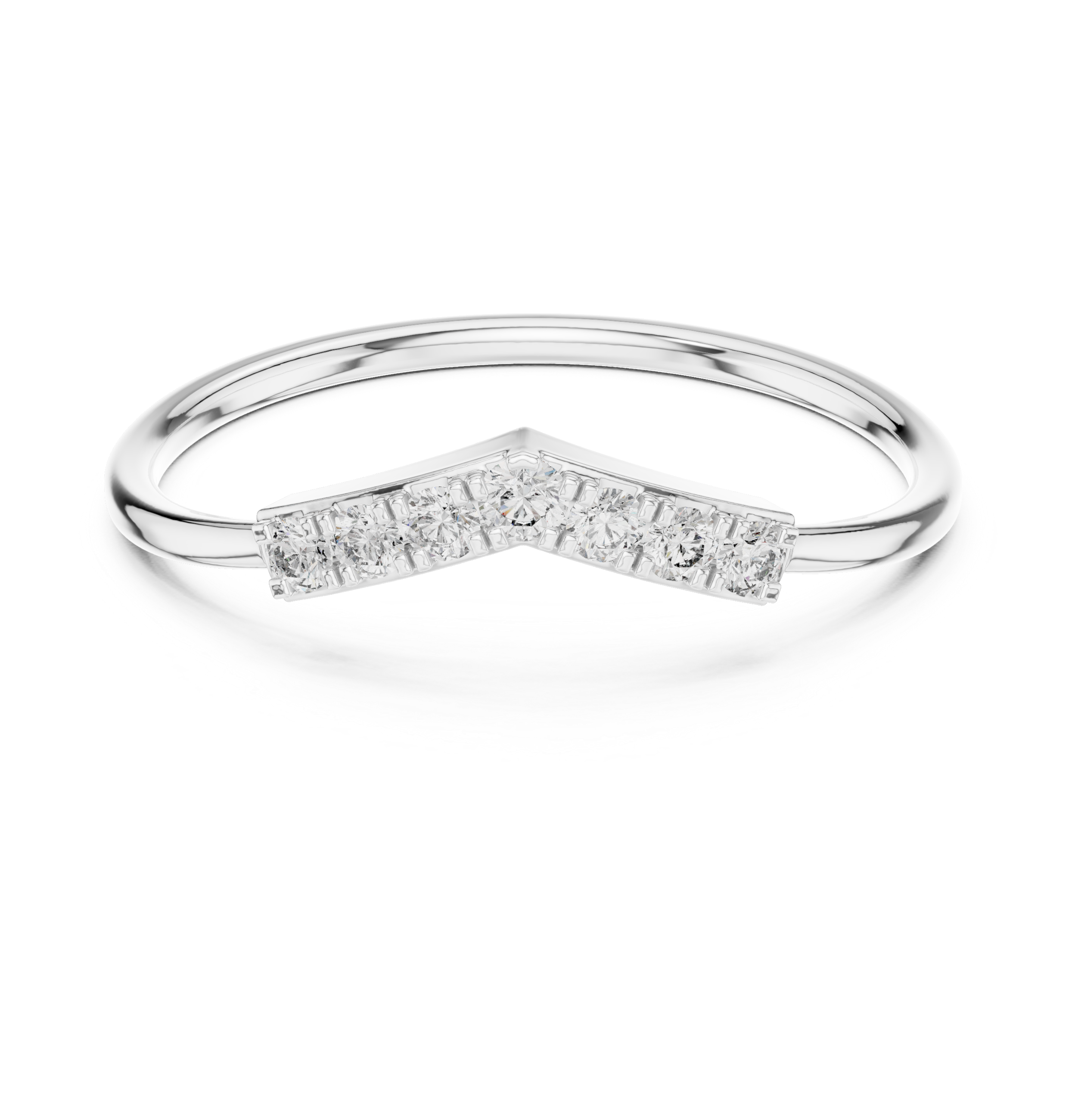 Gold Pointed Pave Accent Setting Round Lab Grown Diamond Orelia Ring