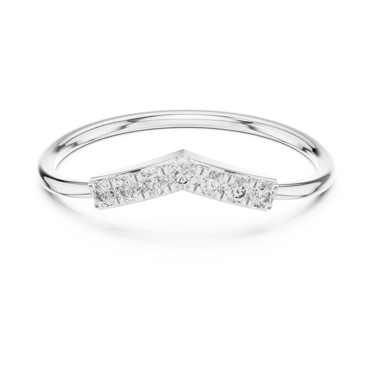 Gold Pointed Pave Accent Setting Round Lab Grown Diamond Orelia Ring