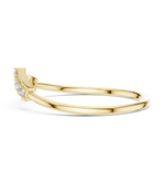 Gold Pointed Pave Accent Setting Round Lab Grown Diamond Orelia Ring