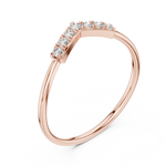 Gold Pointed Pave Accent Setting Round Lab Grown Diamond Orelia Ring