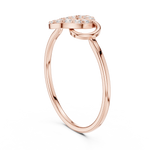 Gold Loop Ring Round Lab Grown Diamond Kalyx Ring