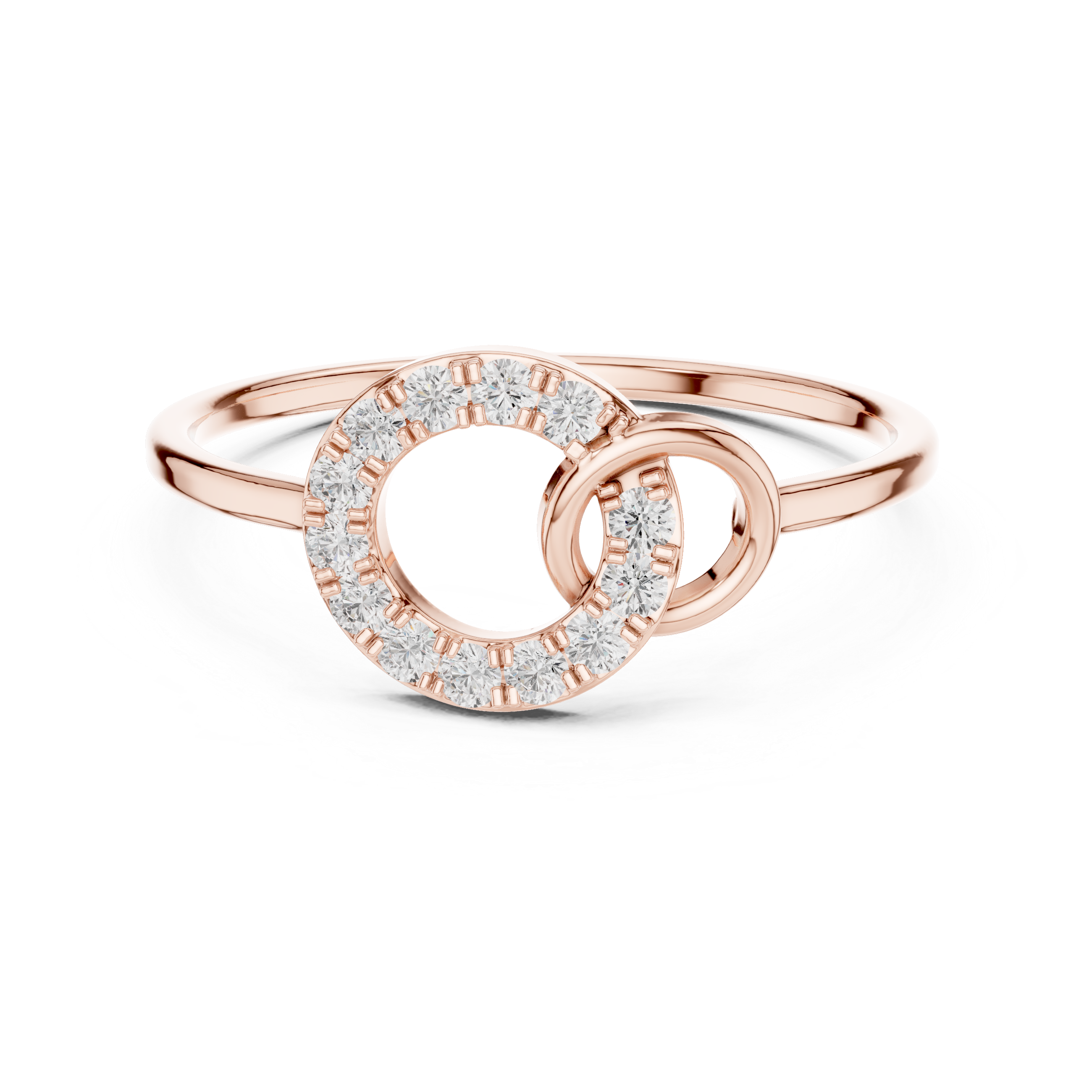 Gold Loop Ring Round Lab Grown Diamond Kalyx Ring