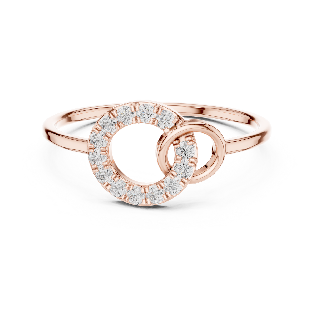 Gold Loop Ring Round Lab Grown Diamond Kalyx Ring