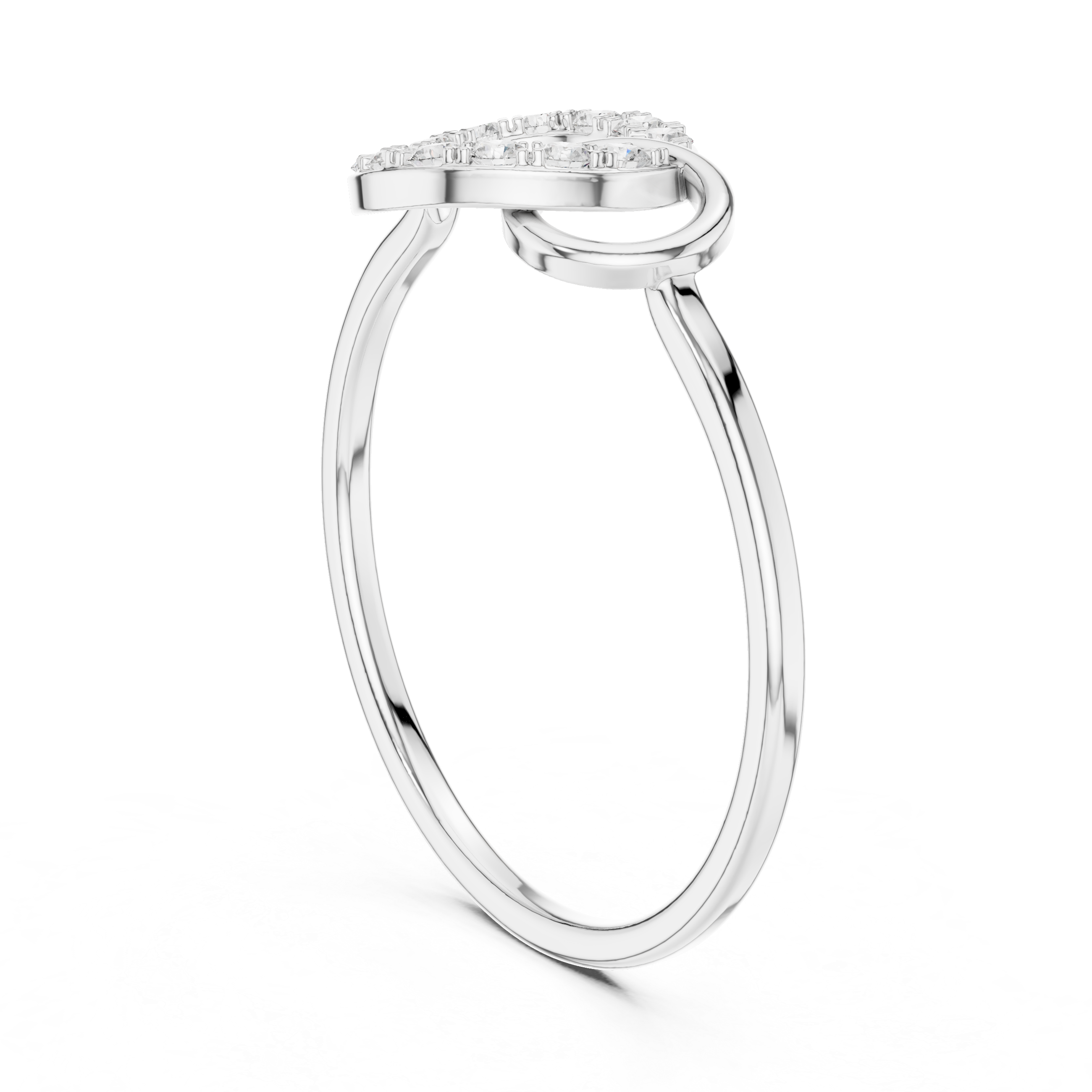 Gold Loop Ring Round Lab Grown Diamond Kalyx Ring