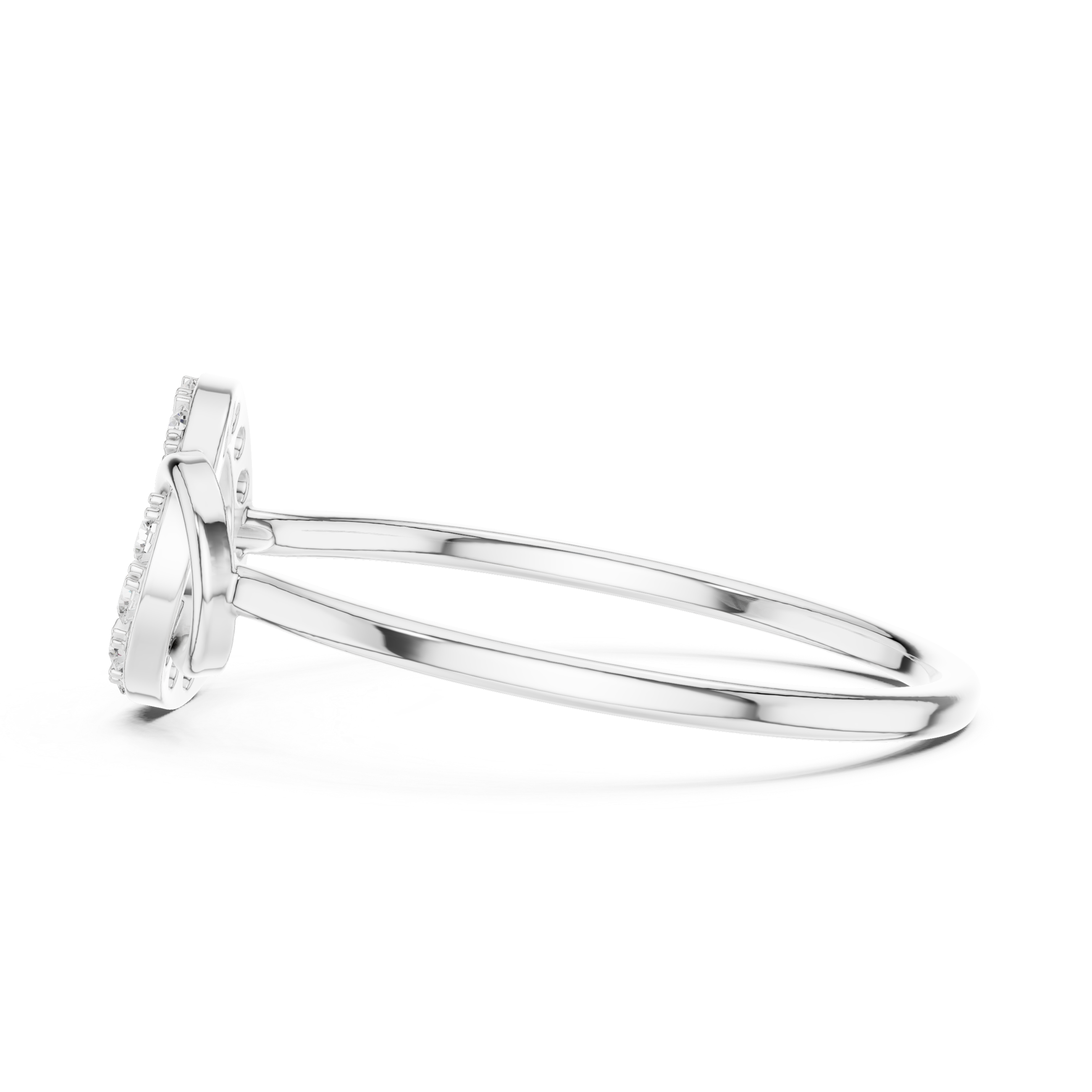 Gold Loop Ring Round Lab Grown Diamond Kalyx Ring