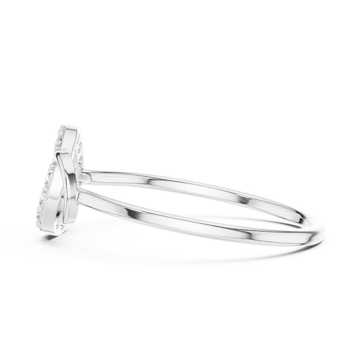 Gold Loop Ring Round Lab Grown Diamond Kalyx Ring
