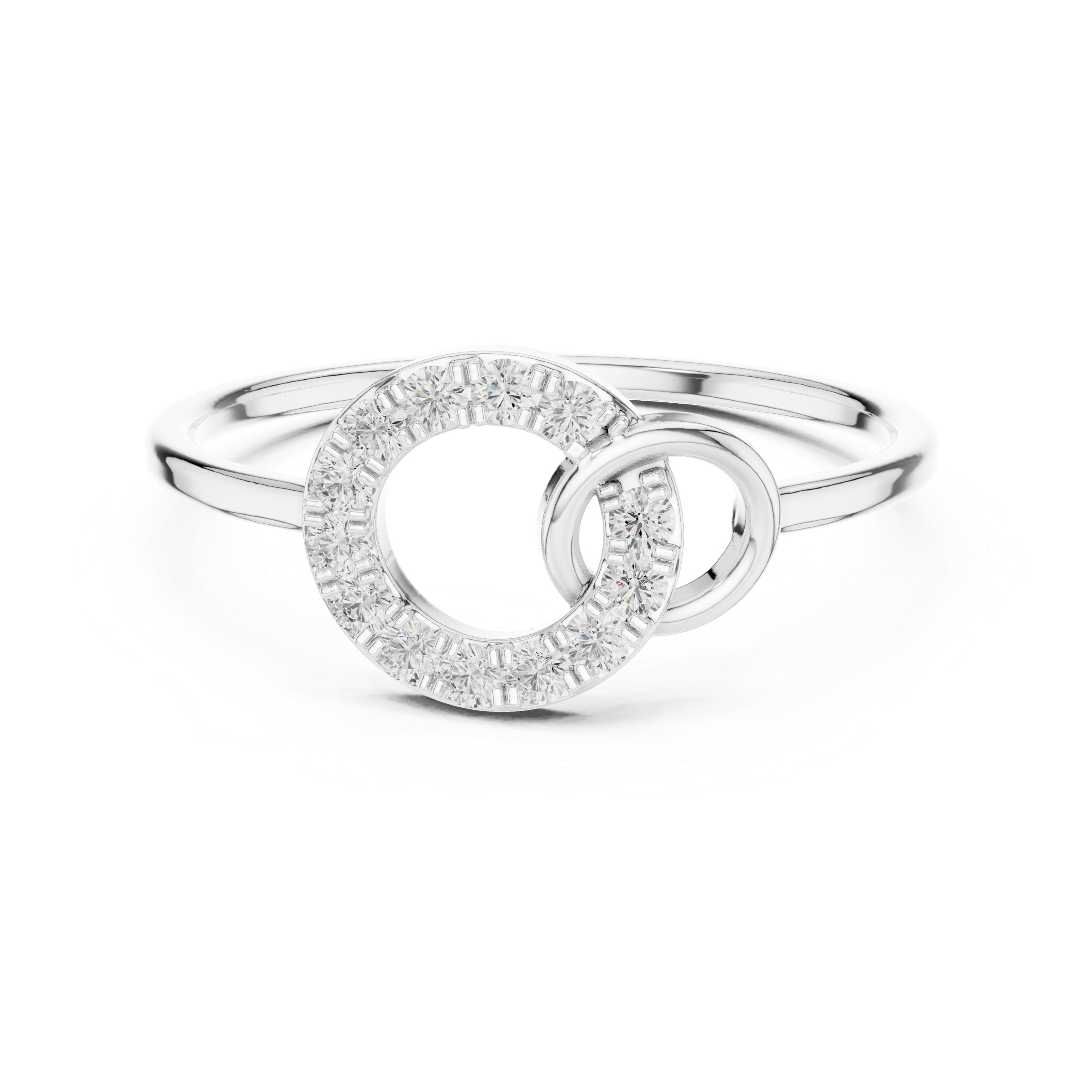 Gold Loop Ring Round Lab Grown Diamond Kalyx Ring