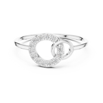 Gold Loop Ring Round Lab Grown Diamond Kalyx Ring