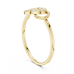 Gold Loop Ring Round Lab Grown Diamond Kalyx Ring