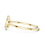 Gold Loop Ring Round Lab Grown Diamond Kalyx Ring