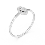 Gold Halo Setting Marquise Lab Grown Diamond Elvra Ring