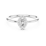 Gold Halo Setting Marquise Lab Grown Diamond Elvra Ring