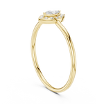 Gold Halo Setting Marquise Lab Grown Diamond Elvra Ring