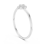 Gold Halo Settimg Oval Lab Grown Diamond Alyne Ring