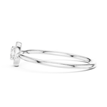 Gold Halo Settimg Oval Lab Grown Diamond Alyne Ring
