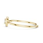 Gold Halo Settimg Oval Lab Grown Diamond Alyne Ring