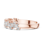 Gold Marquise Channel Half Band Lab Grown Diamond Zalyn Ring