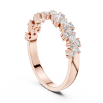 Gold Marquise Channel Half Band Lab Grown Diamond Zalyn Ring