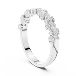 Gold Marquise Channel Half Band Lab Grown Diamond Zalyn Ring