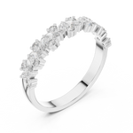 Gold Marquise Channel Half Band Lab Grown Diamond Zalyn Ring