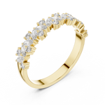 Gold Marquise Channel Half Band Lab Grown Diamond Zalyn Ring