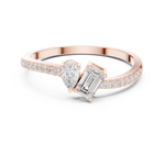 Gold Toi Et Moi Setting Pear Emerald Lab Grown Diamond Coris Ring