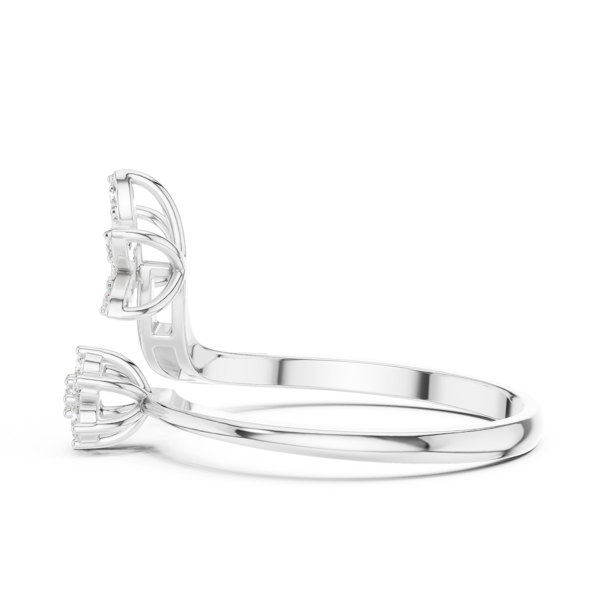 Gold Cluster Setting Round Lab Grown Diamond Virex Ring