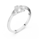 Gold Marquise Trio Setting Lab Grown Diamond Myven Ring