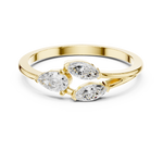 Gold Marquise Trio Setting Lab Grown Diamond Myven Ring