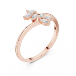 Gold Petal Setting Marquise Lab Grown Diamond Ozyra Ring