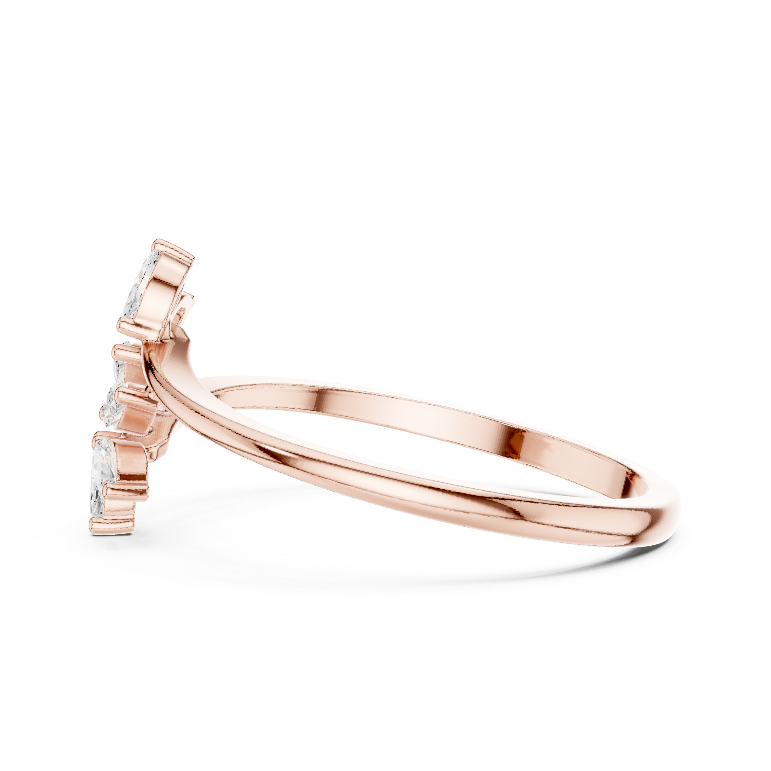 Gold Petal Setting Marquise Lab Grown Diamond Ozyra Ring