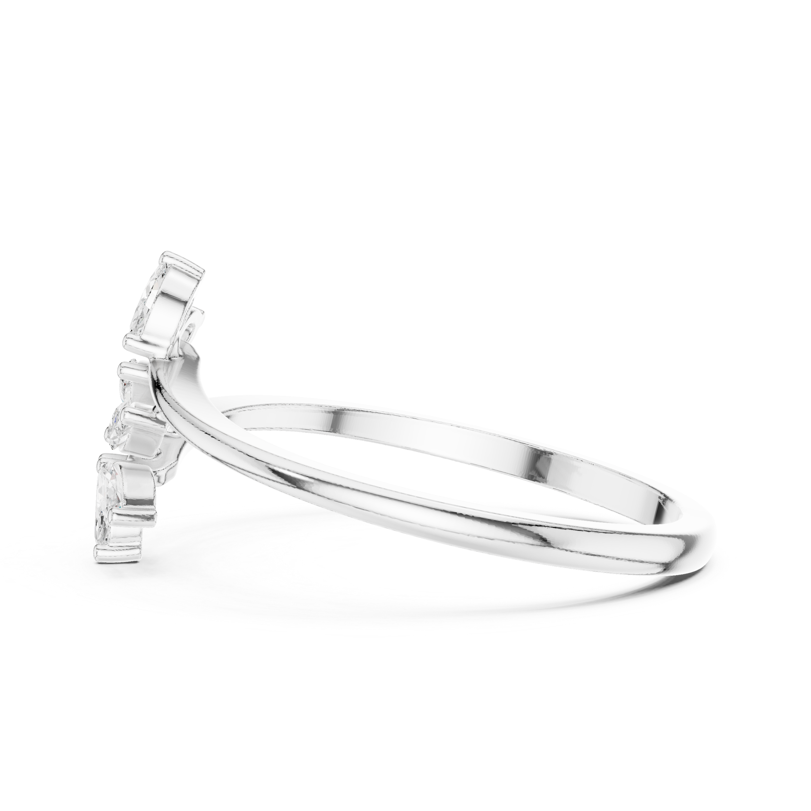 Gold Petal Setting Marquise Lab Grown Diamond Ozyra Ring