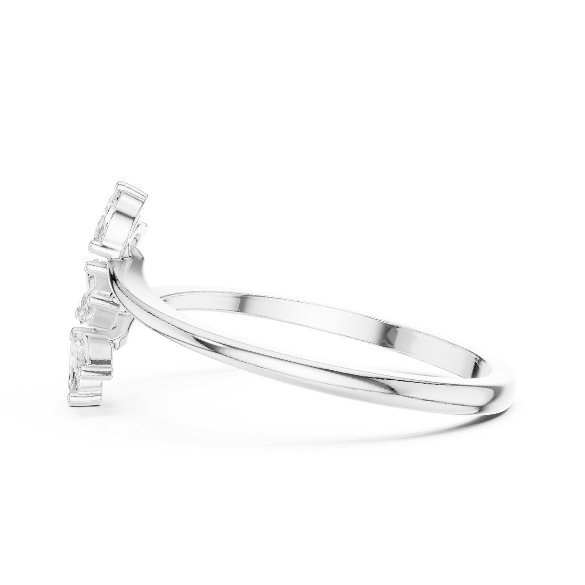 Gold Petal Setting Marquise Lab Grown Diamond Ozyra Ring