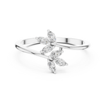 Gold Petal Setting Marquise Lab Grown Diamond Ozyra Ring