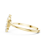 Gold Petal Setting Marquise Lab Grown Diamond Ozyra Ring