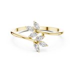 Gold Petal Setting Marquise Lab Grown Diamond Ozyra Ring