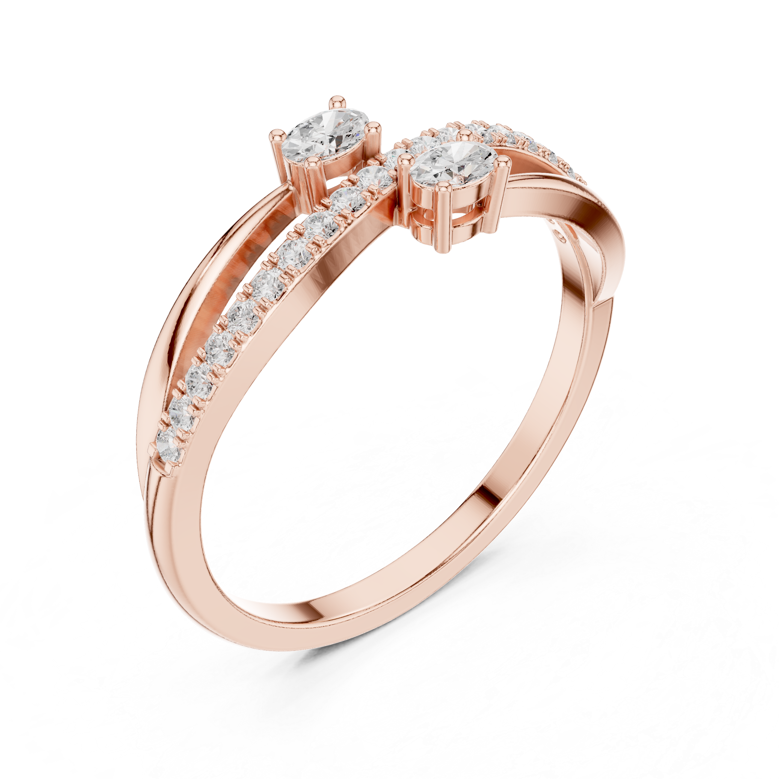 Gold Channel Classic Oval Lab Grown Diamond Zexia Ring