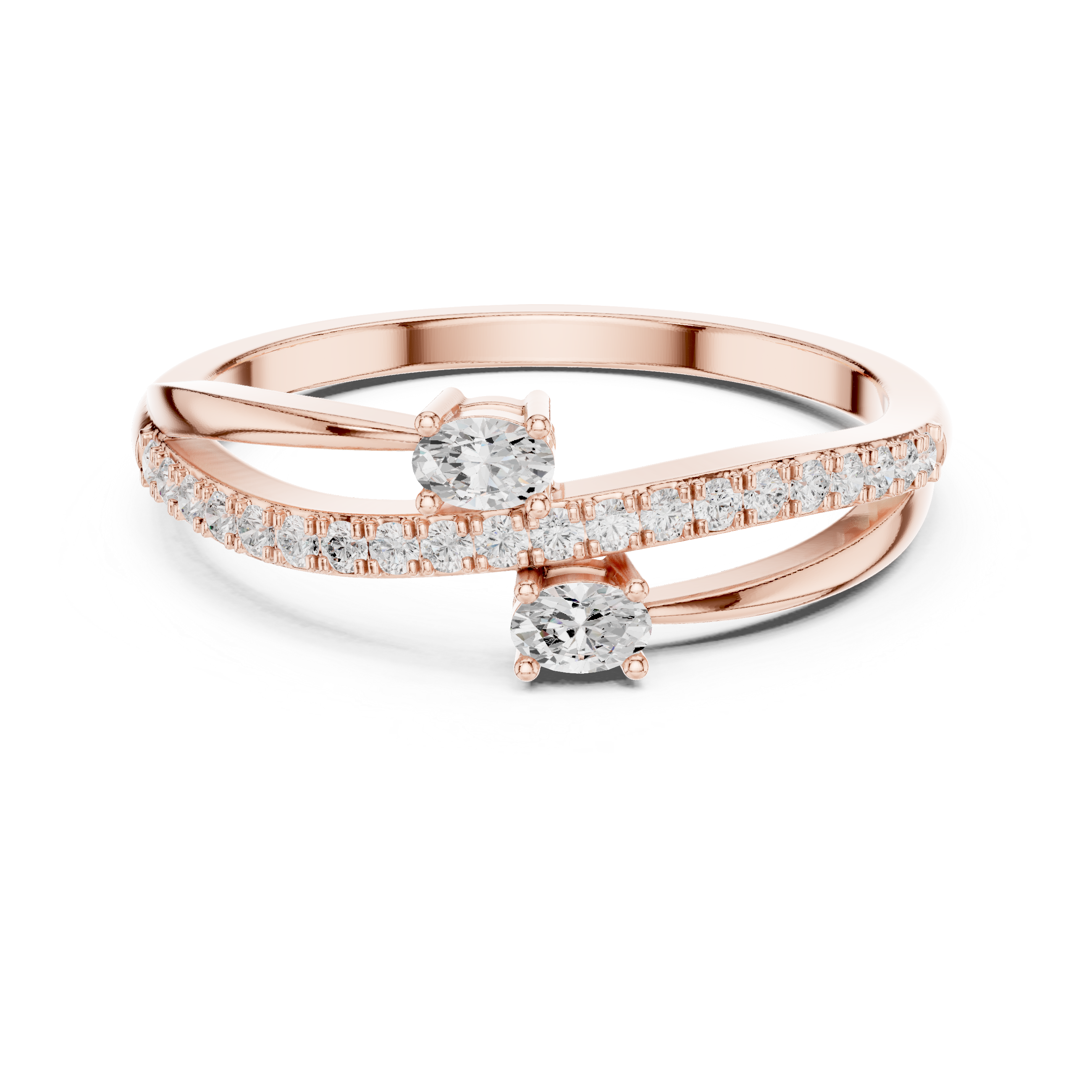 Gold Channel Classic Oval Lab Grown Diamond Zexia Ring