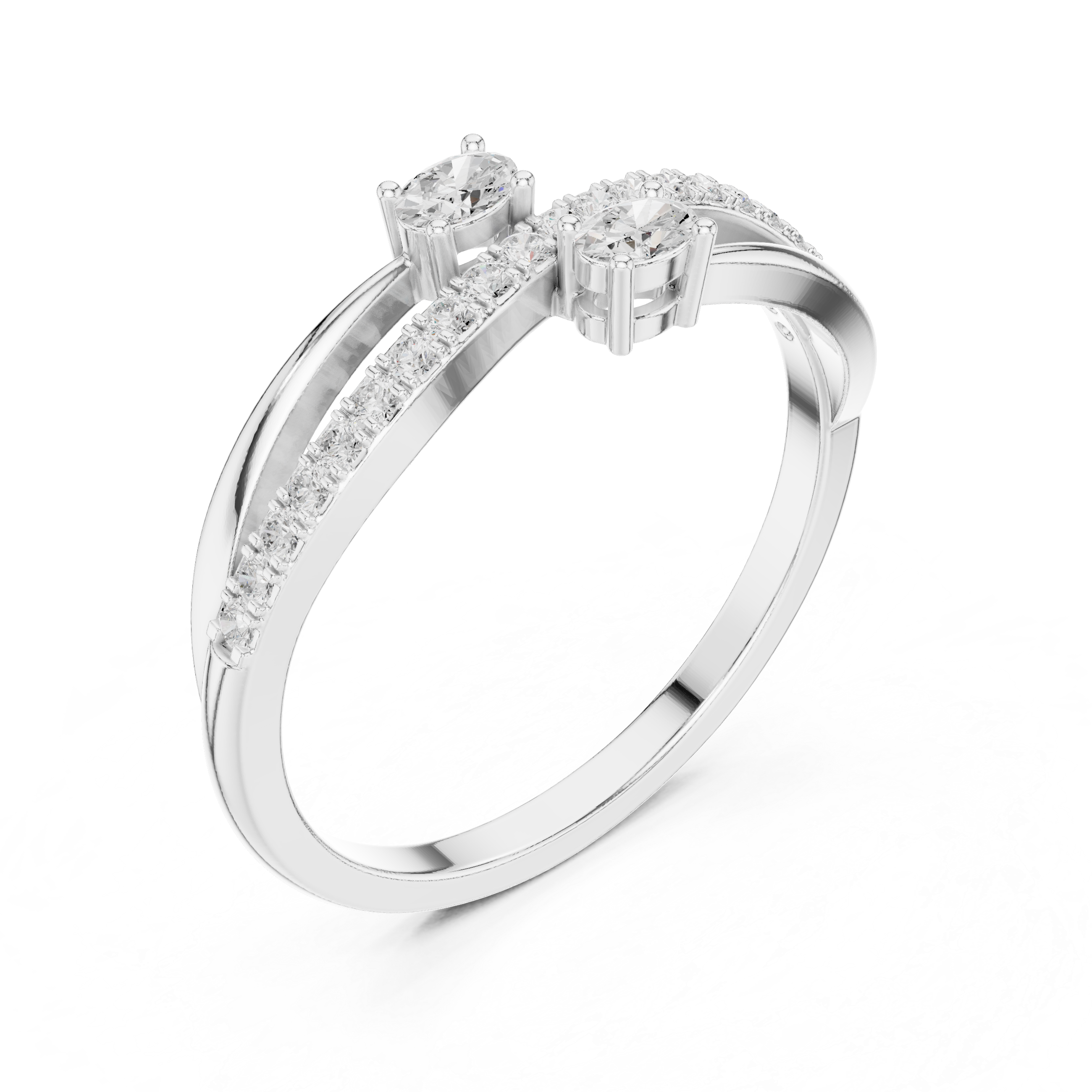 Gold Channel Classic Oval Lab Grown Diamond Zexia Ring