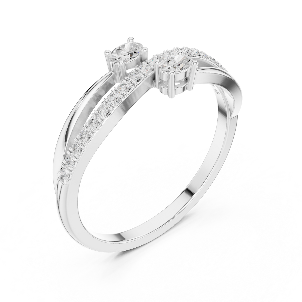 Gold Channel Classic Oval Lab Grown Diamond Zexia Ring