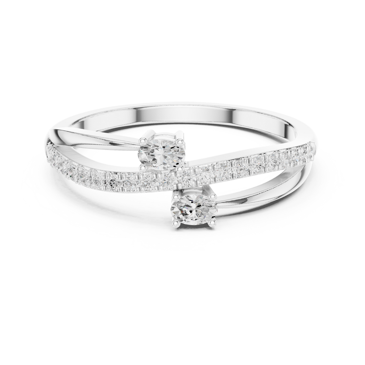 Gold Channel Classic Oval Lab Grown Diamond Zexia Ring