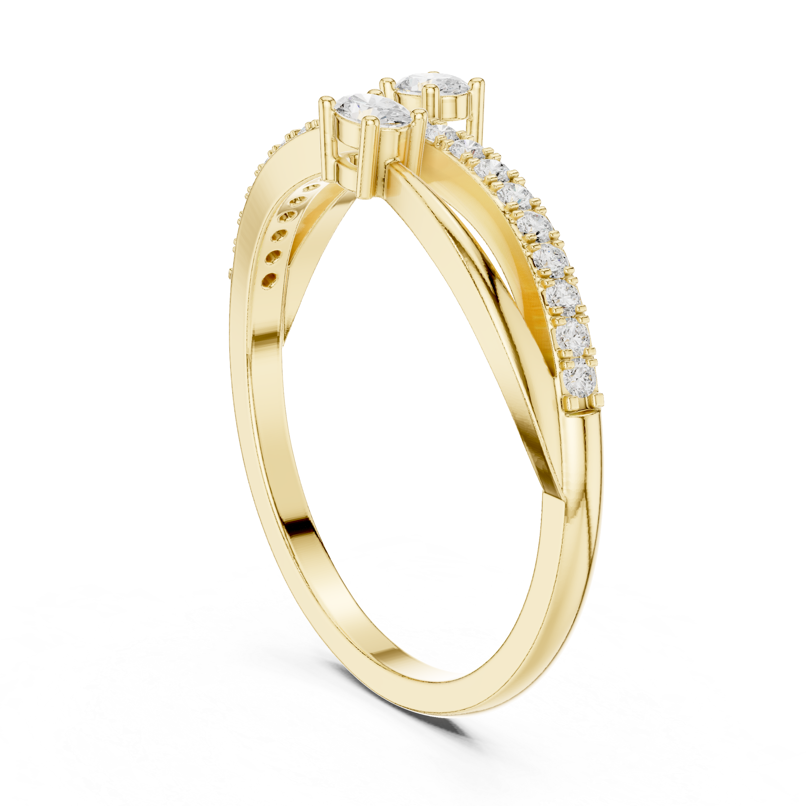Gold Channel Classic Oval Lab Grown Diamond Zexia Ring