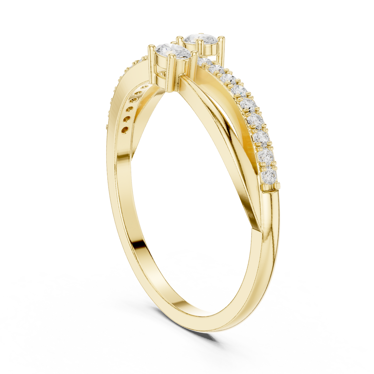 Gold Channel Classic Oval Lab Grown Diamond Zexia Ring