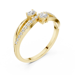 Gold Channel Classic Oval Lab Grown Diamond Zexia Ring